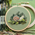 Magic Snail Embroidery Kit | Thread Painting & Stumpwork, 4" Hoop