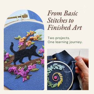 Beginner_Embroidery_Starter_Pack_Spiral_Sampler_and_Mini_Catwalk_by_Jessica_Long available at tinypatio.com