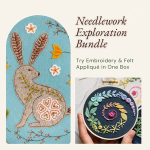 Beginner_Needlecraft_Exploration_Bundle_Embroidery_and_Felt_Applique_Kit available at tinypatio.com