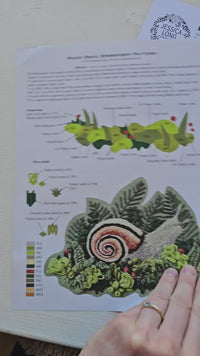 Magic Snail Embroidery Kit | Thread Painting & Stumpwork, 4" Hoop