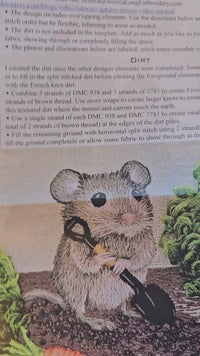 Garden Mouse Embroidery Kit | Thread Painting & Stumpwork, 6" Hoop
