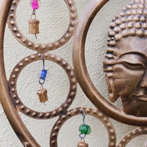 Buddha-Windchime-with-Indian-Bells-Brass-Wall-Art