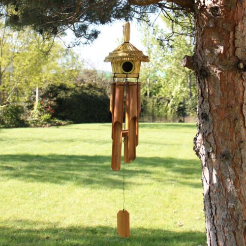 Handmade-Seagrass-Bird-House-–-Charming-Garden-Decor-with-or-without-Bamboo-Wind-Chimes