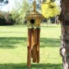 with wind chimes